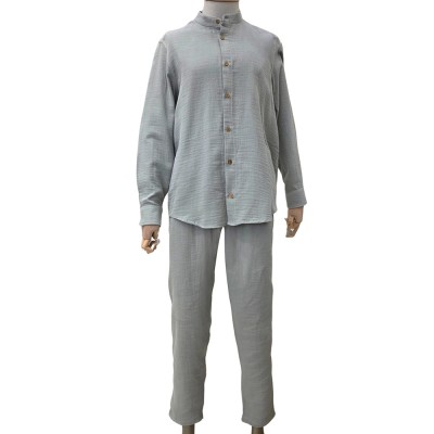 Müslin Takım Umre Kıyafeti Su Yeşili